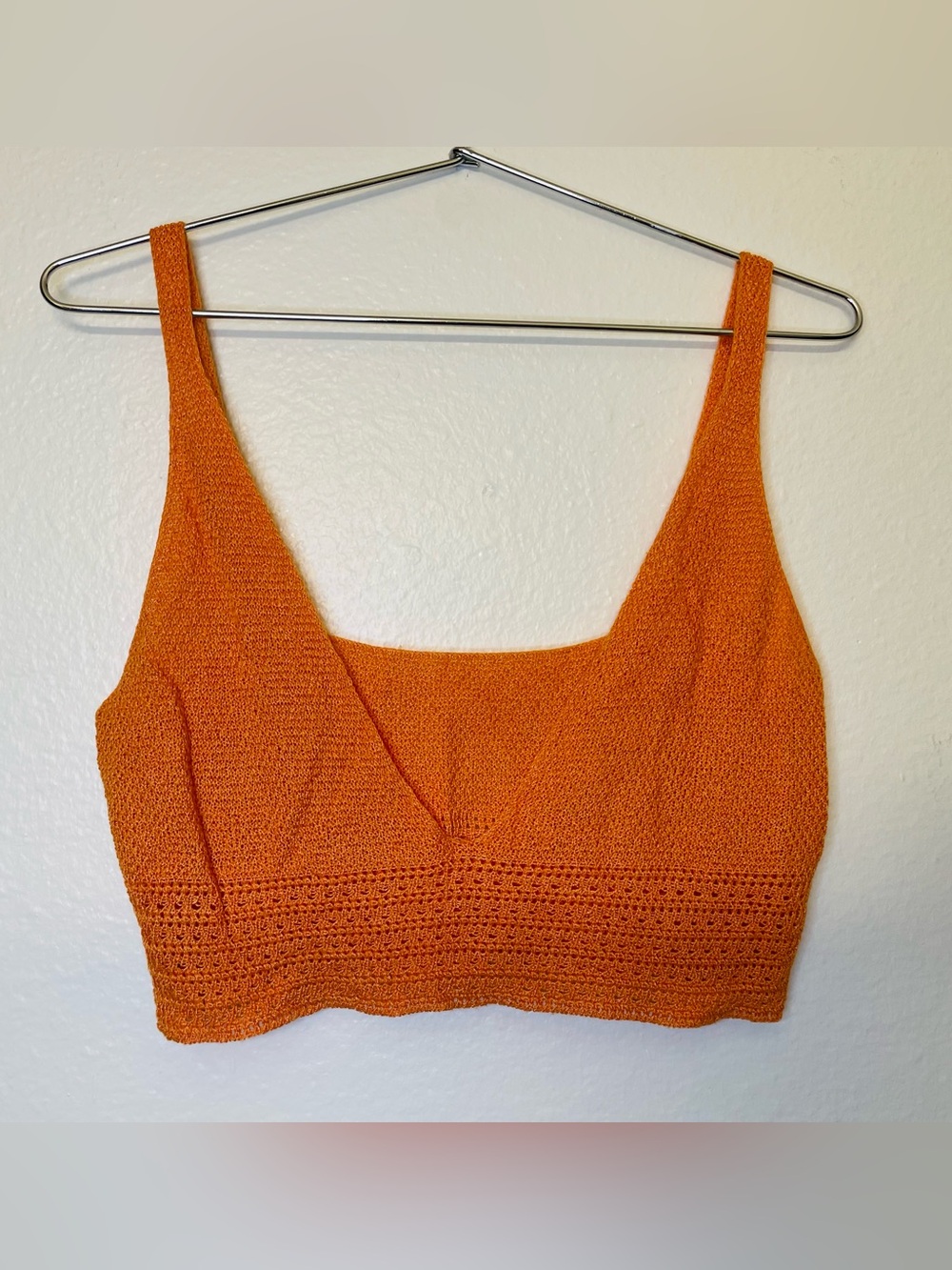 Women’s Orange Knit Crop Bralette Top Size‎ XS/S
